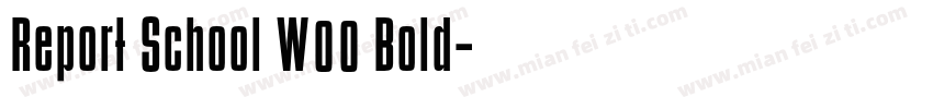 Report School W00 Bold字体转换